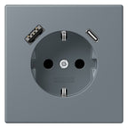 Jung LC1520-15CA251 SCHUKO-Steckd.m.USB Typ AC LC4320H