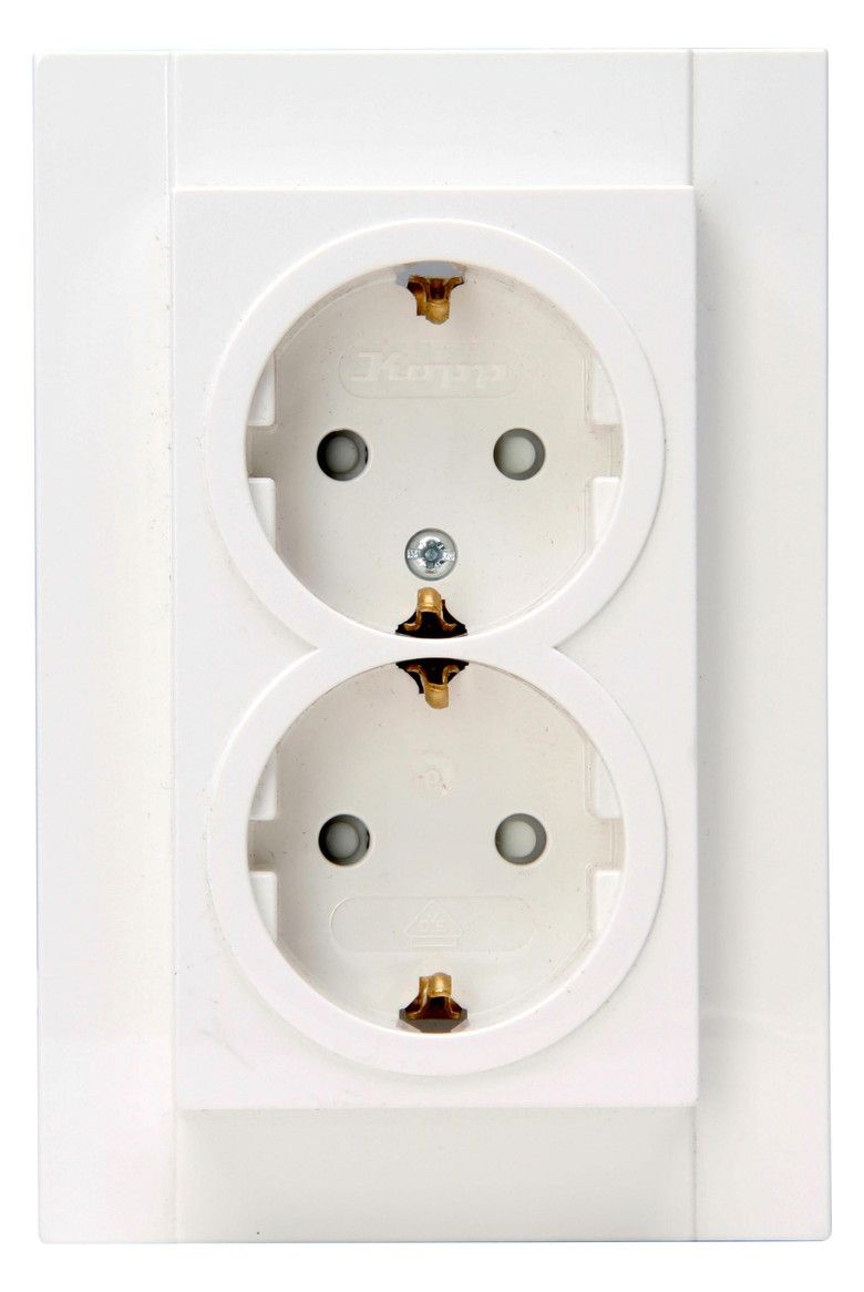 Kopp 940229080 ATHENIS 2f Schuko Steckdose m.Ber.schutz reinweiß