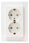 Kopp 940229080 ATHENIS 2f Schuko Steckdose m.Ber.schutz reinweiß