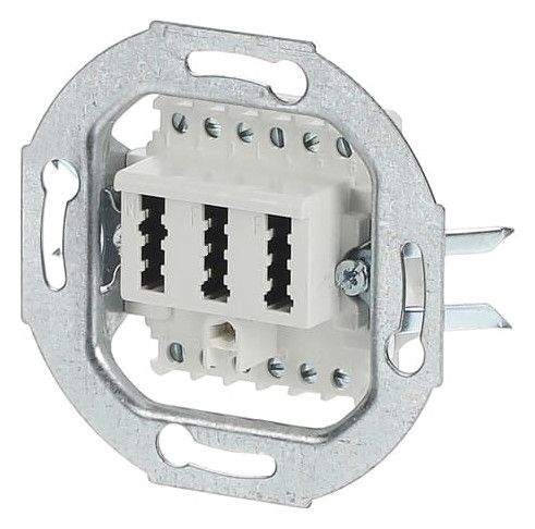 BJ 0242/04 TAE-Anschlussdose 2x6/6 NFF alpinweiss
