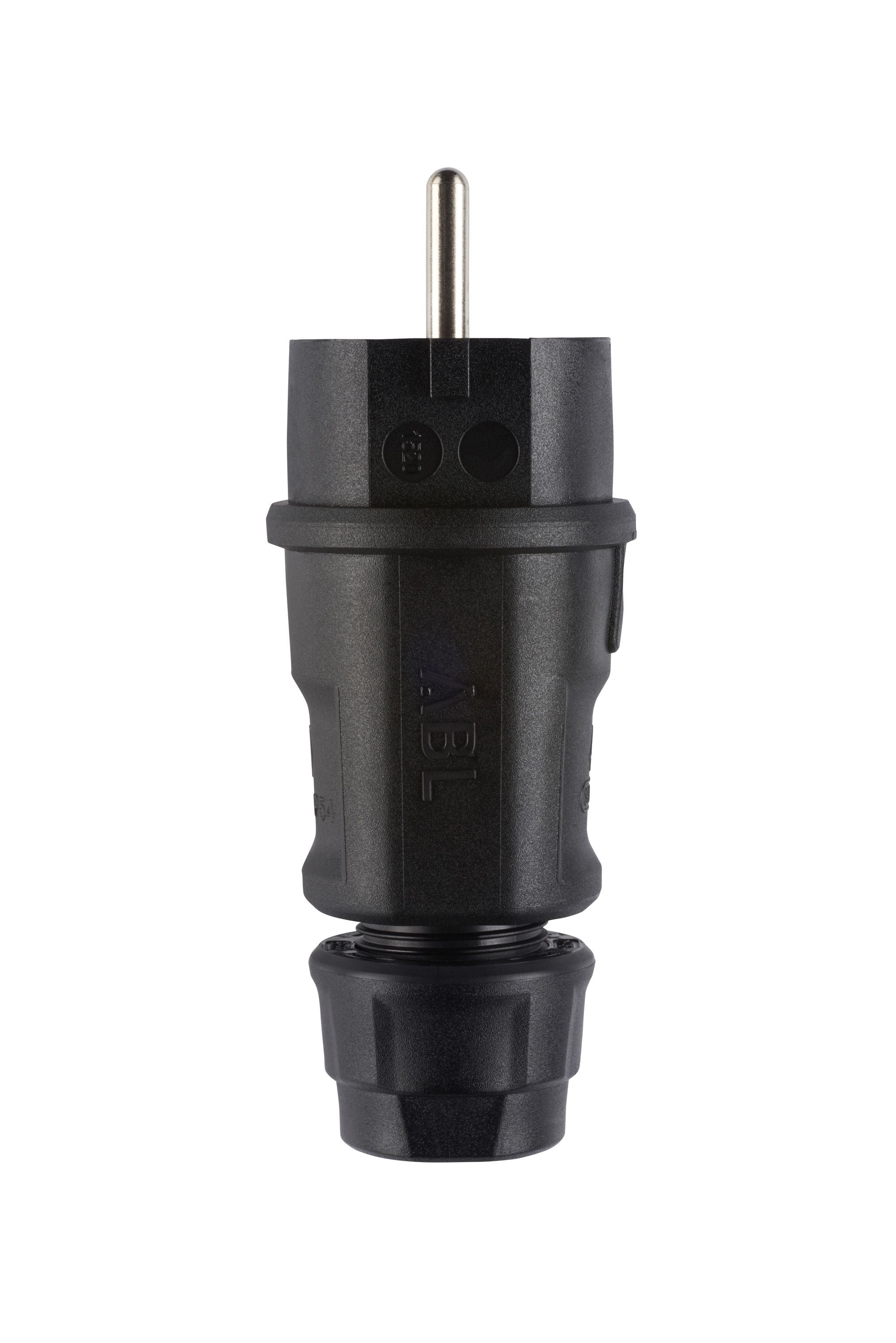 ABL 100000064 Hightech Stecker SCHUKO & fr-be Elamid schwarz IP54 Typ 1520