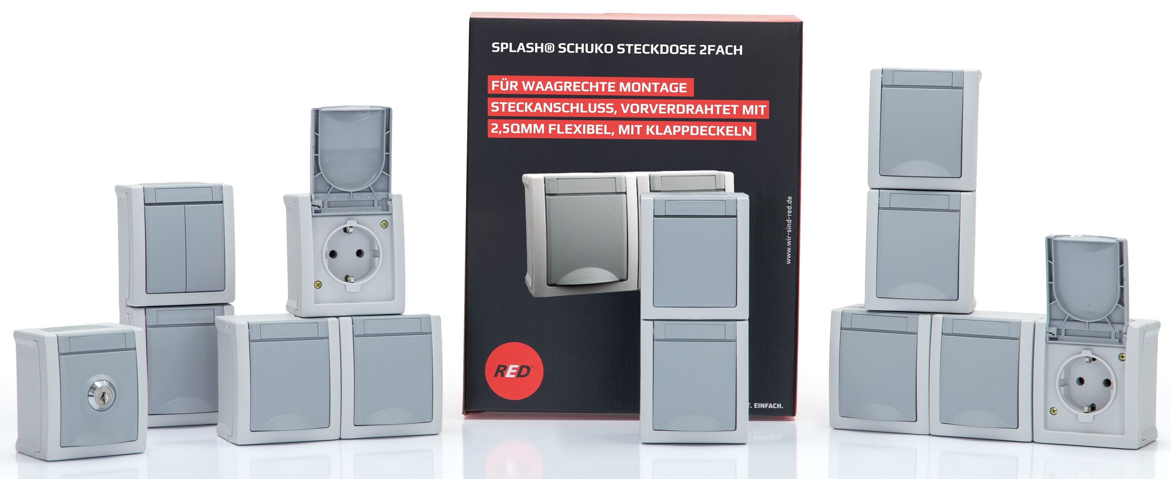 RED 2410-50-0004 Wechselschalter FR AP IP54 250V 10A IK05